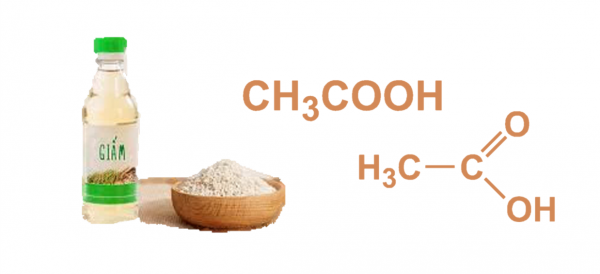 Hinh anh dung dich Axit axetic lam giay quy tim chuyen sang mau do, minh hoa tinh axit cua CH3COOH