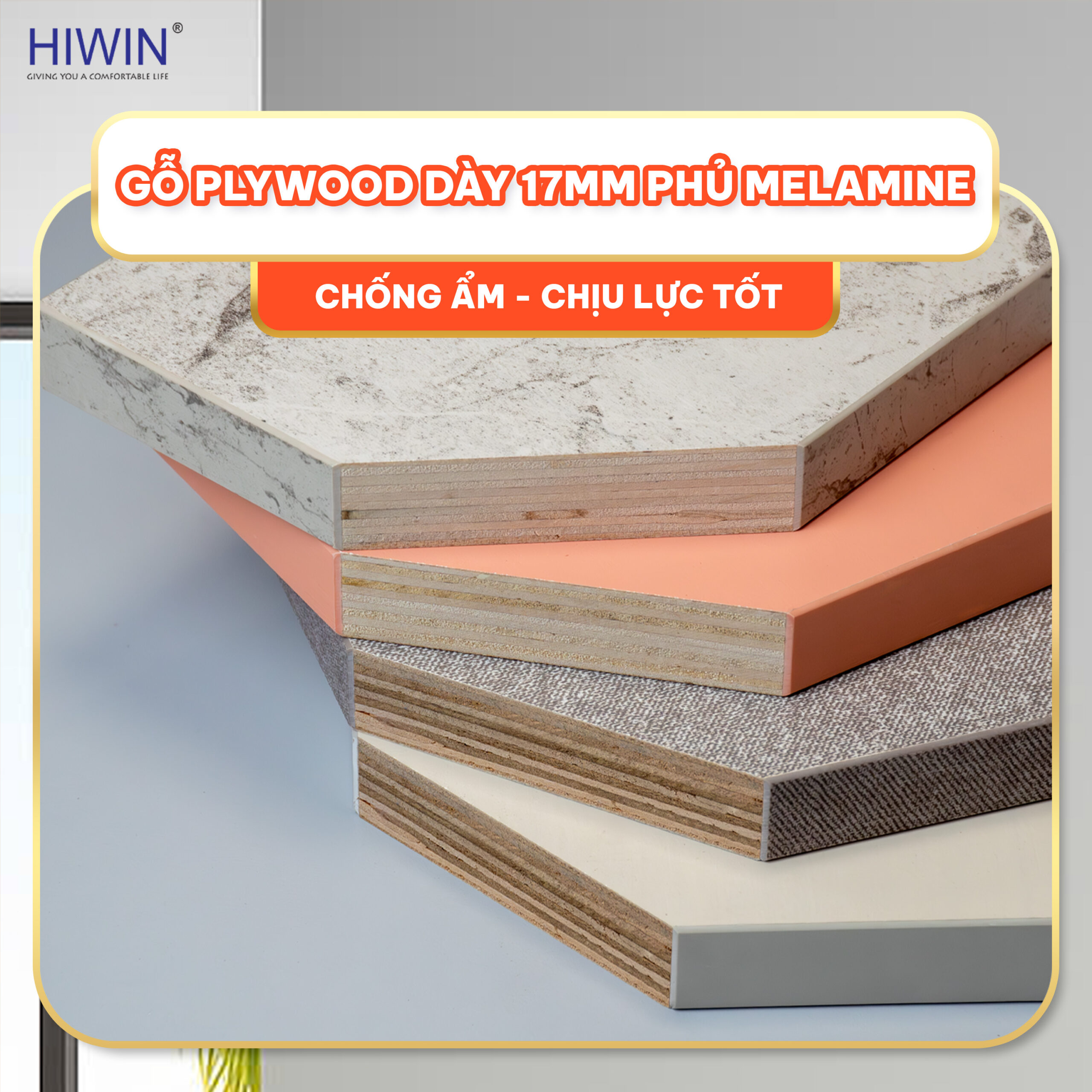 Chất liệu gỗ Plywood mang lại khả năng chống mài mòn và ổn định cao