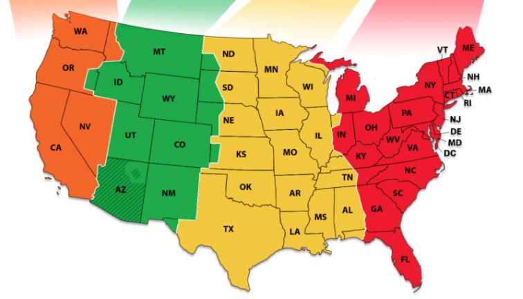 50 tiểu bang của Mỹ và tên viết tắt của nó