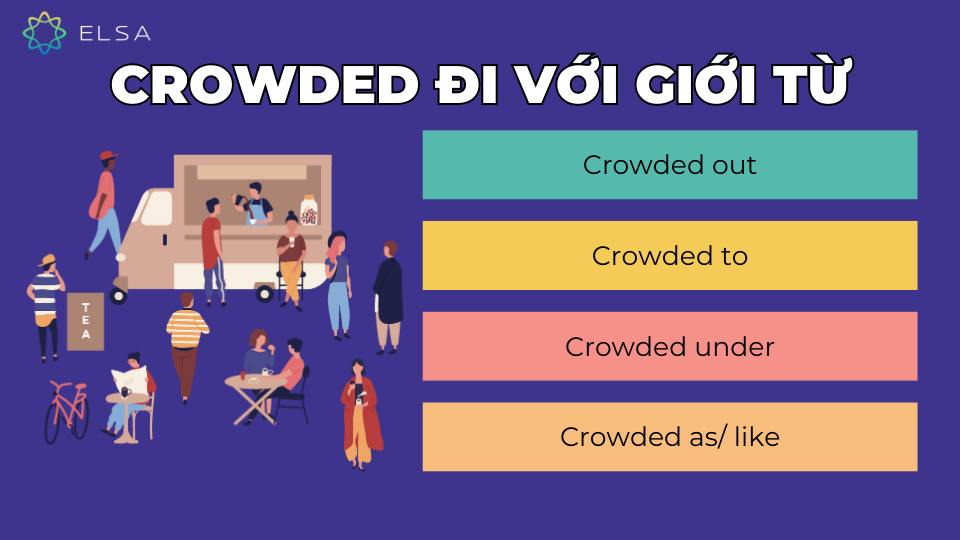 Crowded đi với giới từ out, to, under và as/like