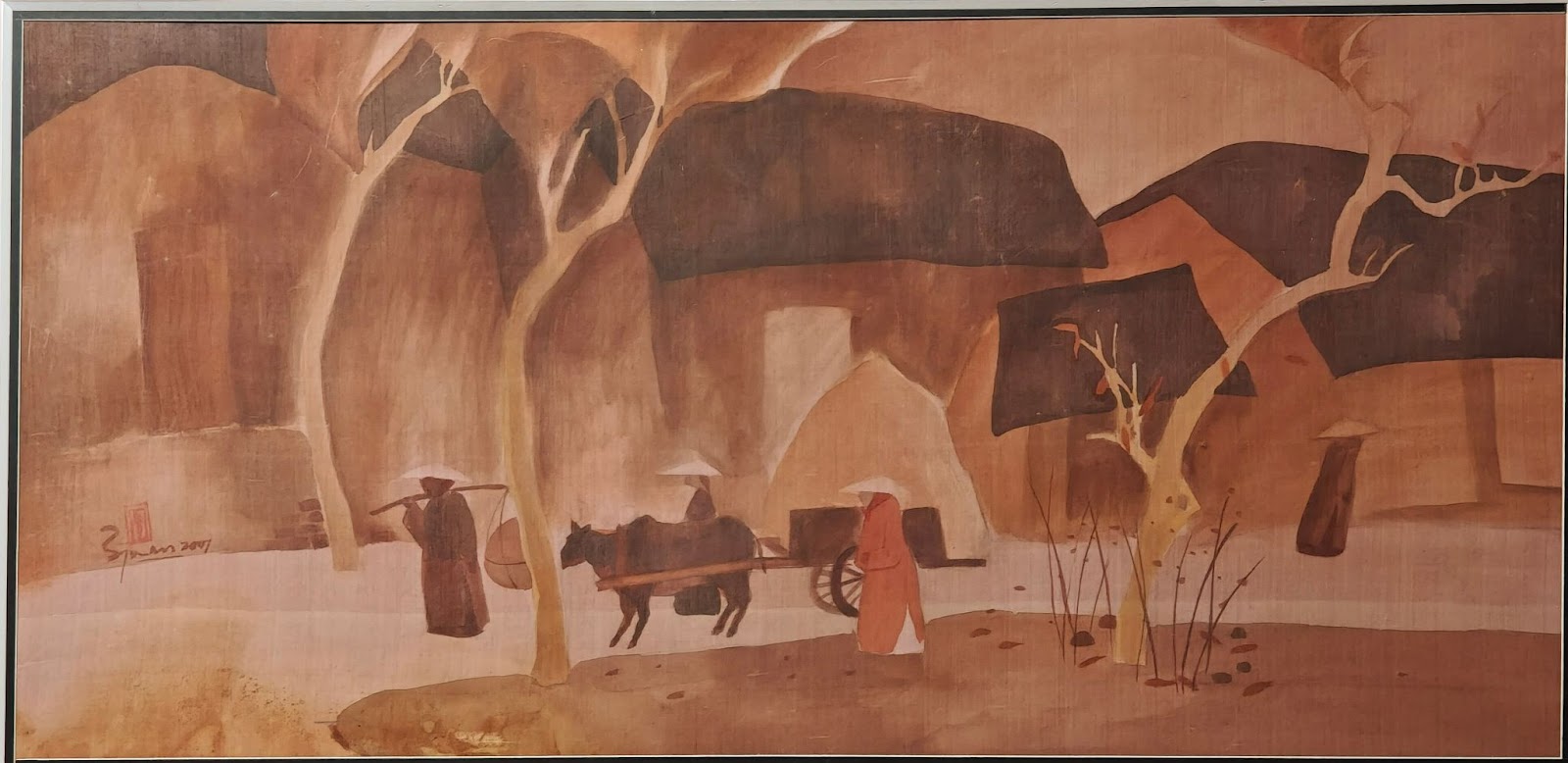 Tác phẩm ‘Gánh gánh gồng gồng’ của họa sĩ Bùi Tiến Tuấn 