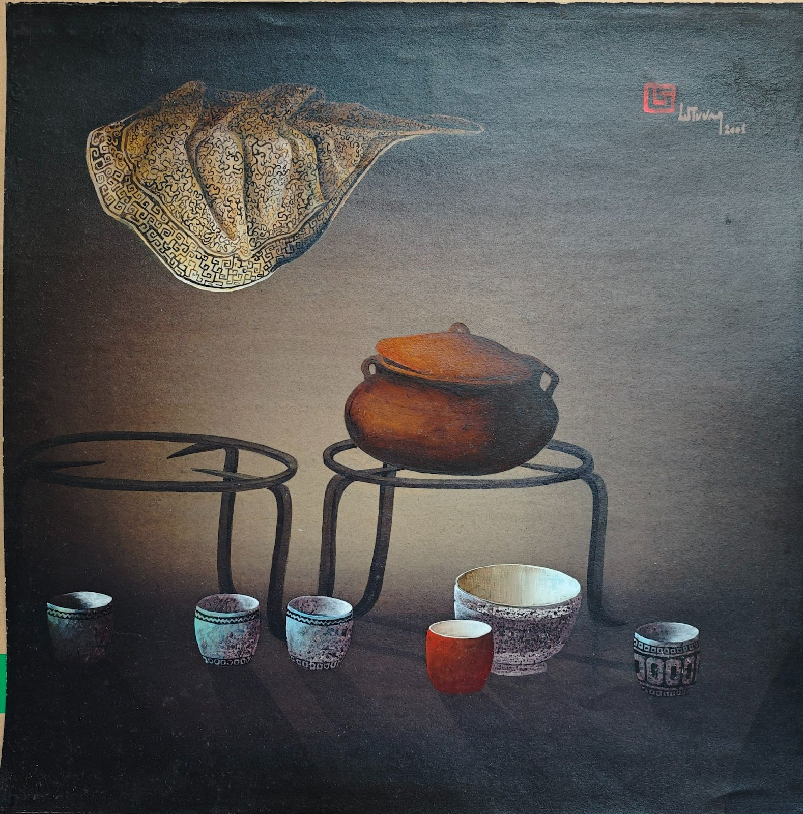 Tác phẩm ‘Nghiêng chiều quá vãng’ nguyên sơ của họa sĩ ‘Lê Tường’ 