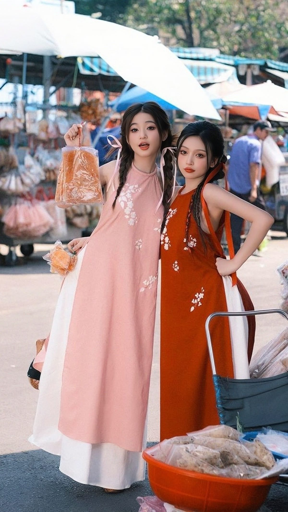 Tà áo dài nối liền bao trái tim chung nhịp