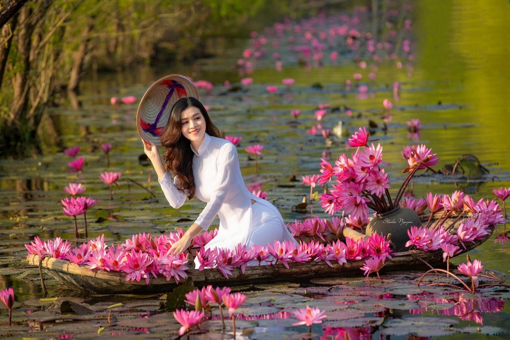 Tour chụp ảnh hoa súng chùa Hương 1 ngày - Thái An Travel 2