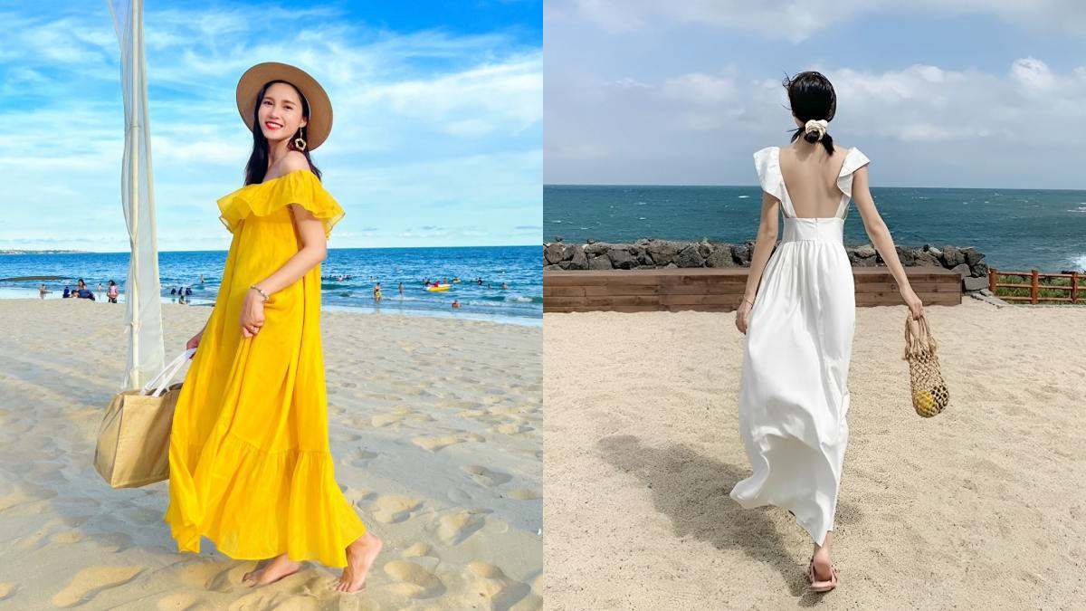 Cách tạo dáng bước đi chụp ảnh đẹp khi mặc váy maxi dài