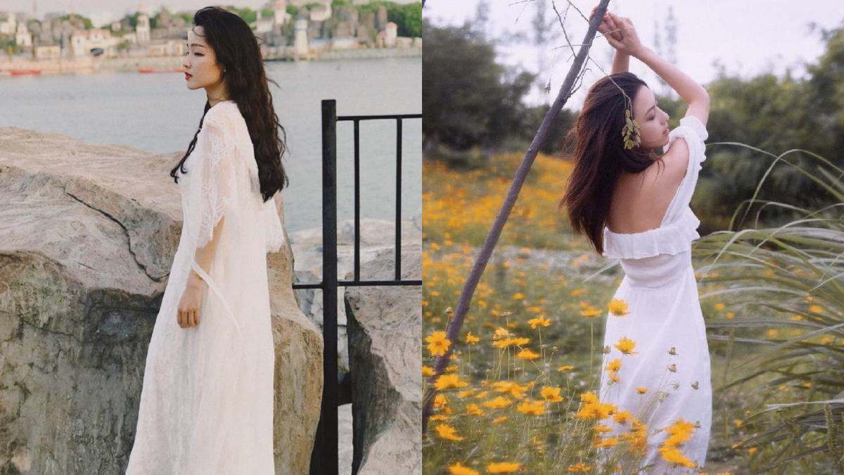 Cách tạo dáng chụp ảnh đẹp khi mặc váy dàiKhông nhìn ống kính