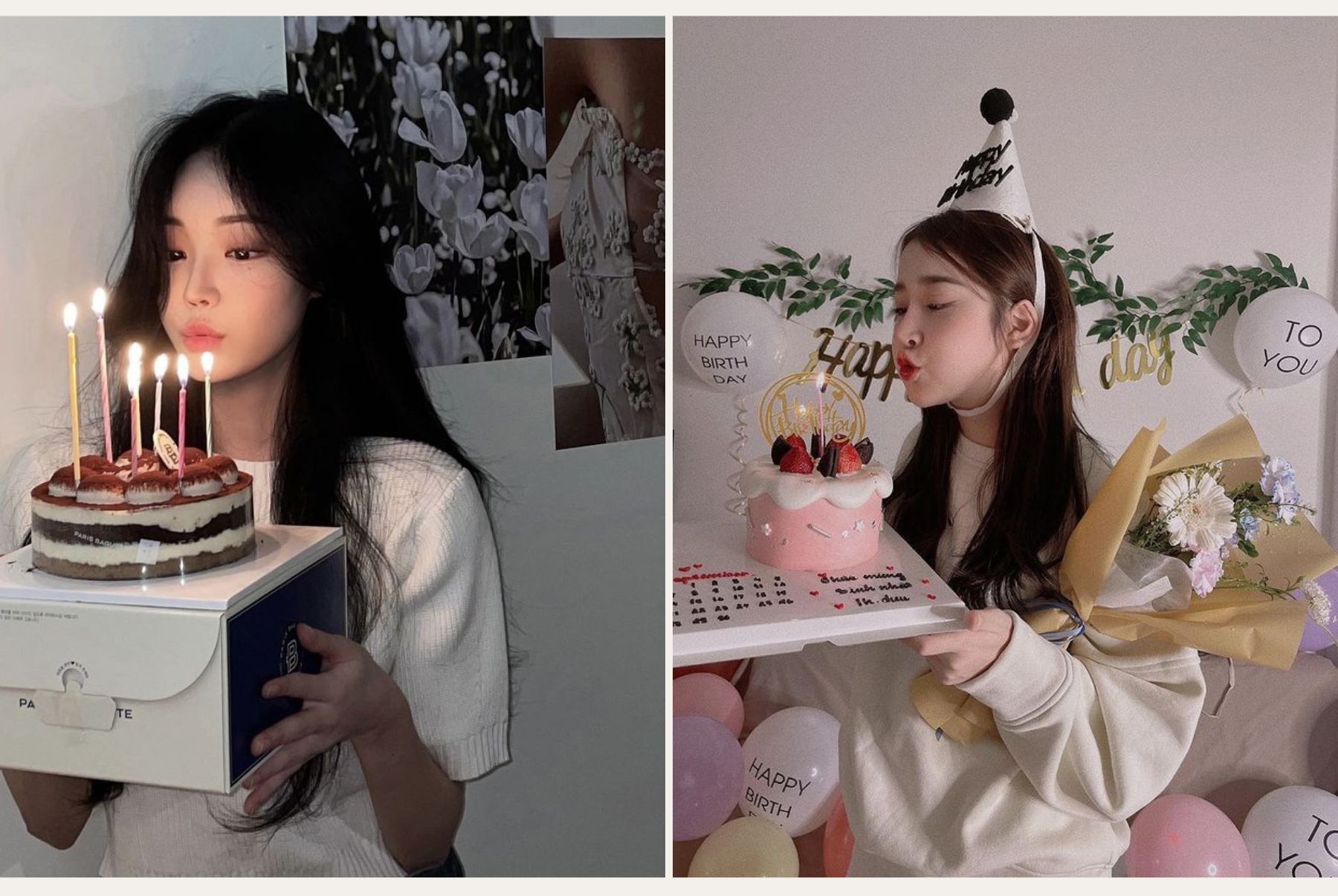 cách tạo dáng chụp ảnh với bánh sinh nhật