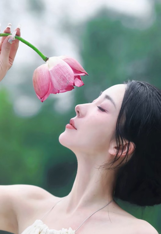 Mẫu hình hoa sen chụp cận mặt đẹp