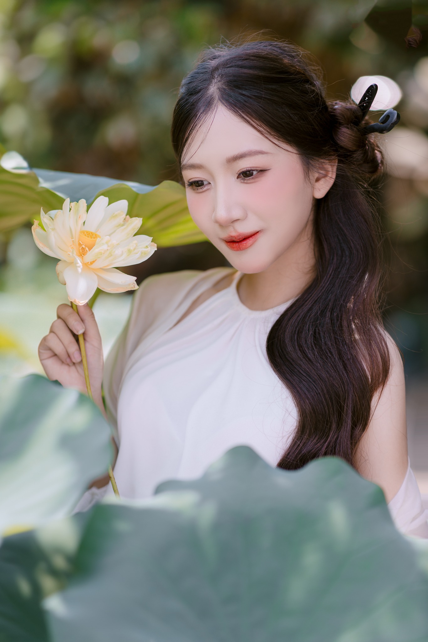 Ảnh chụp cận mặt với hoa sen đẹp nhất