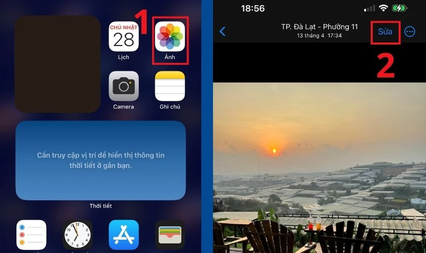 Chỉnh sửa ảnh sẵn có trên iOS 13