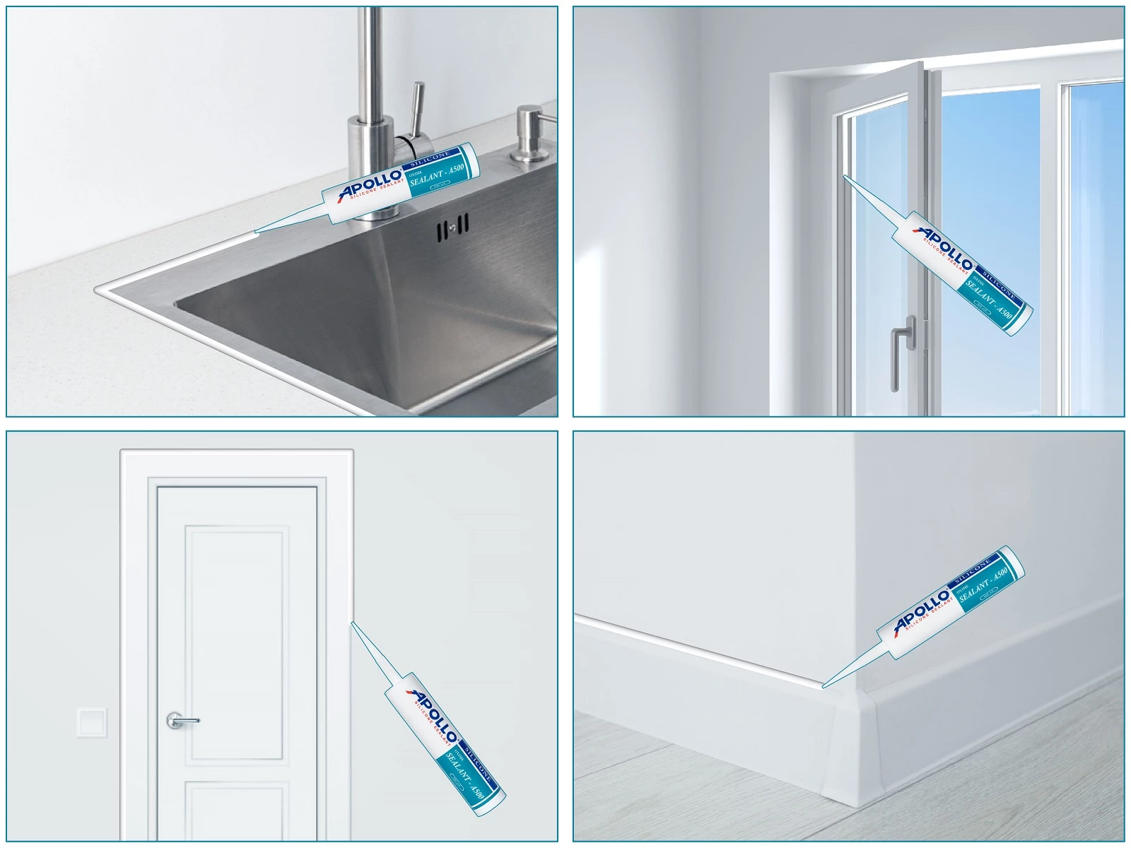 Một số ứng dụng thực tế của sản phẩm Apollo Silicone Sealant A500