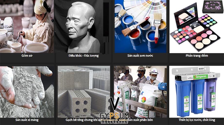 Thạch cao được ứng dụng ở nhiều lĩnh vực đời sống