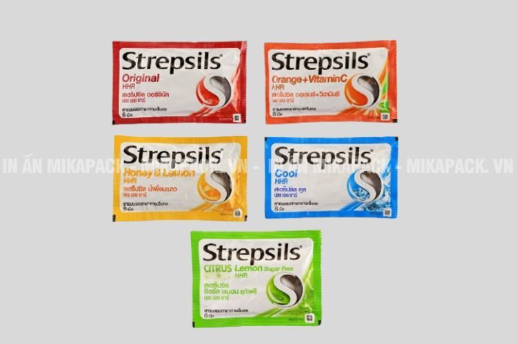 Mẫu in bao bì dược trị đau họng