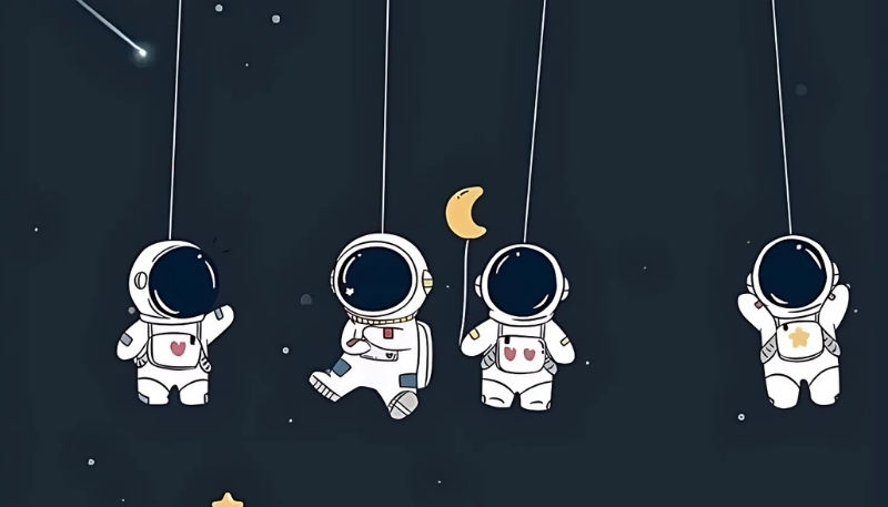 Hình nền phi hành gia chill tiktok cho máy tính