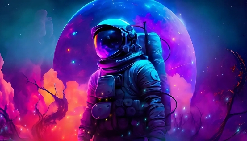 Hình nền phi hành gia 3D cho máy tính