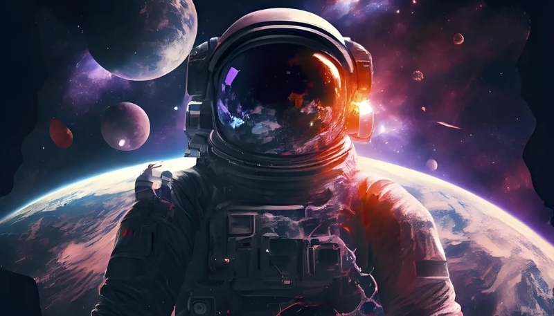 Hình nền phi hành gia 3D nổi bật cho máy tính