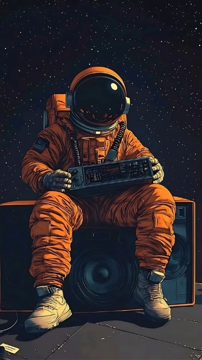 Hình nền phi hành gia đáng yêu cho điện thoại