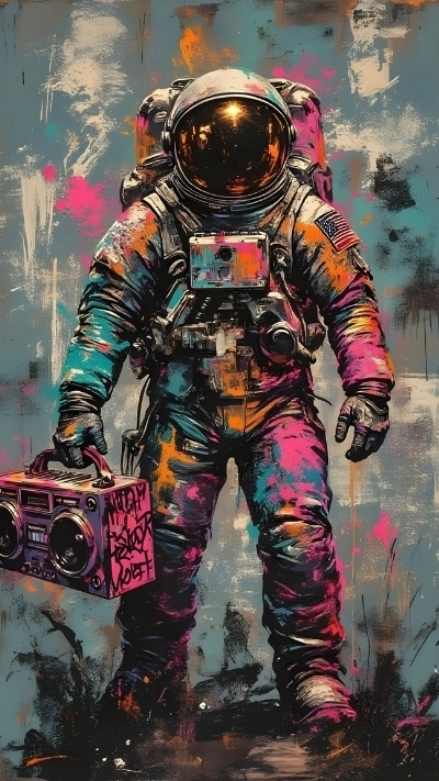 Hình nền phi hành gia sáng tạo cho điện thoại