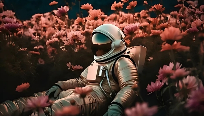 Hình nền phi hành gia nghệ thuật nổi bật cho máy tính