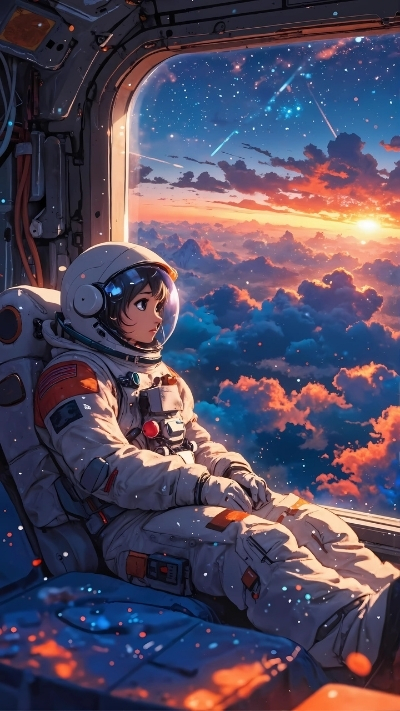 Hình nền phi hành gia dễ thương ngọt ngào cho điện thoại