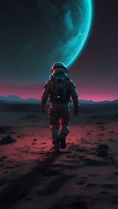 Hình nền phi hành gia buồn bã cho điện thoại