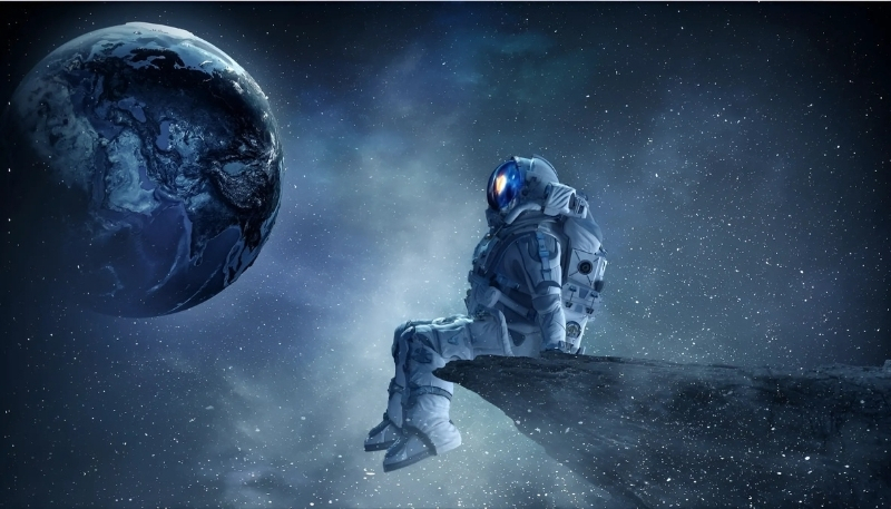 Hình nền phi hành gia buồn bã cho máy tính