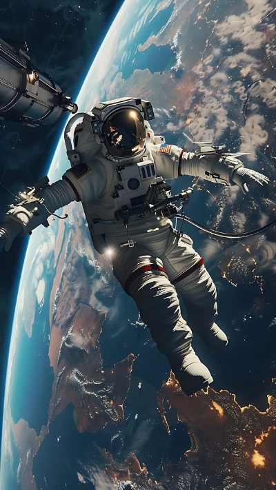 Hình nền phi hành gia mộng mơ, lãng mạn cho điện thoại