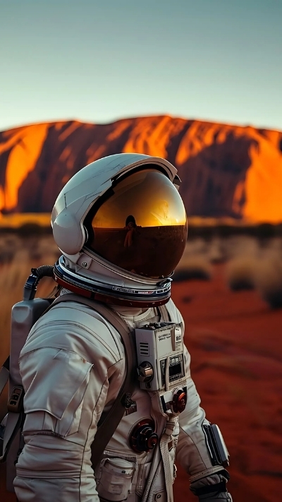 Hình nền phi hành gia sống động tả thực cho điện thoại