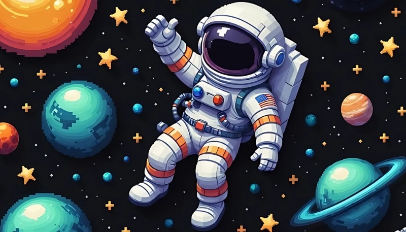 Hình nền phi hành gia cute