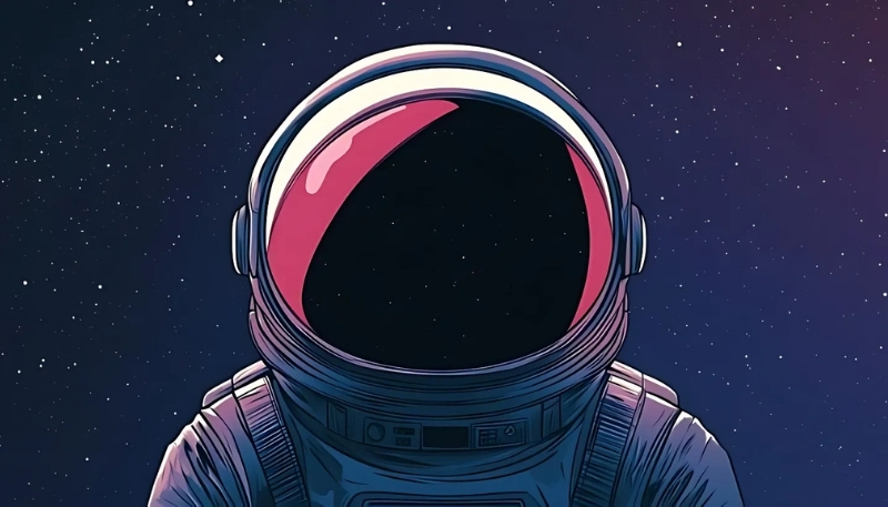 Hình nền phi hành gia đơn giản cho máy tính