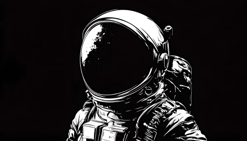 Hình nền phi hành gia tinh tế cho máy tính