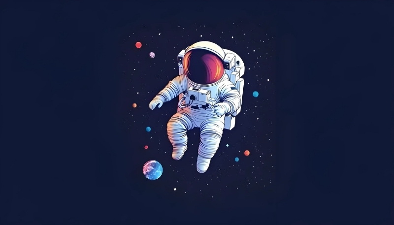 Hình nền phi hành gia đáng yêu cho máy tính