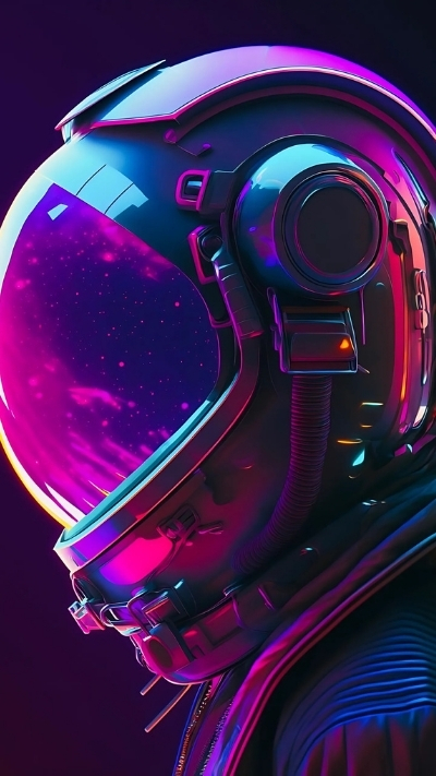 Hình nền phi hành gia dịu dàng màu hồng cho điện thoại