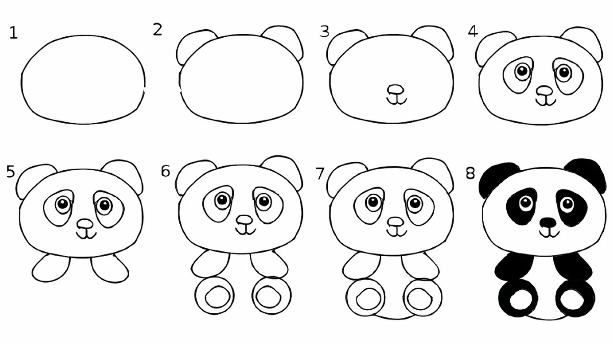 Cách vẽ con vật hình chú gấu