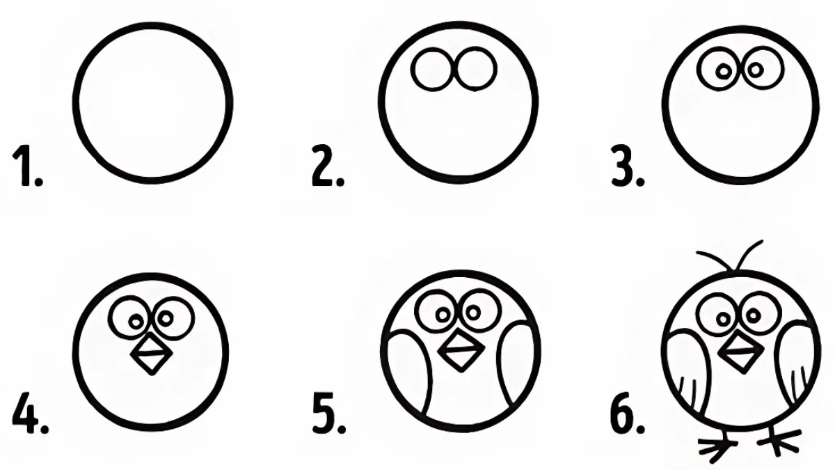 Cách vẽ con vật gà dễ thương