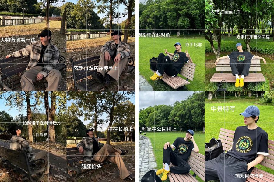 Những cách ngồi tạo dáng trên ghế dài cool ngầu hoặc theo phong cách vui vẻ