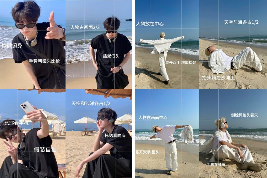 Cách tạo dáng chụp ảnh nam ngoài trời với biển và trời