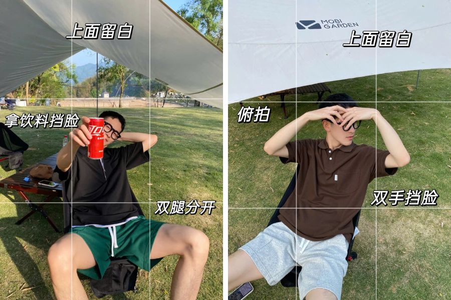 Cách tạo dáng đẹp khi ngồi trên ghế cắm trại