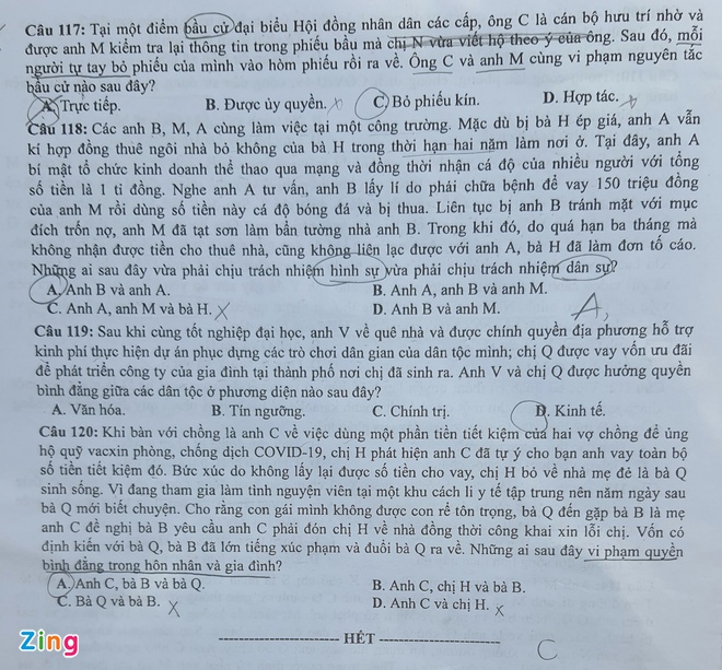 Đề thi môn tổ hợp KHXH kỳ thi THPT Quốc gia 2021 tất cả các mã đề