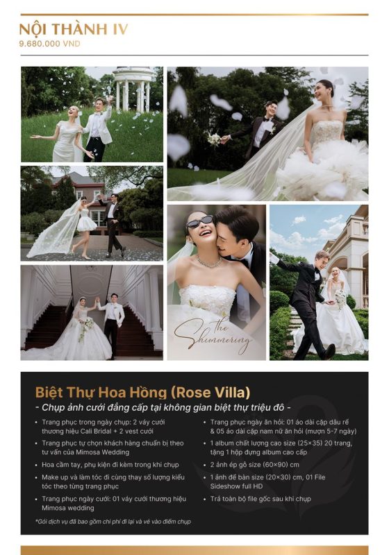 Báo Giá Chụp Ảnh Cưới Studio Đẹp Tại Hà Nội 2025 – 2026