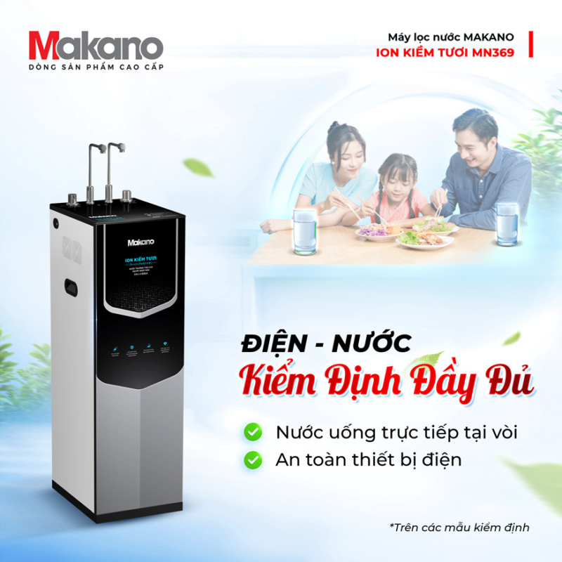 Máy lọc nước Makano MN369 cho ra nước vừa sạch vừa tốt