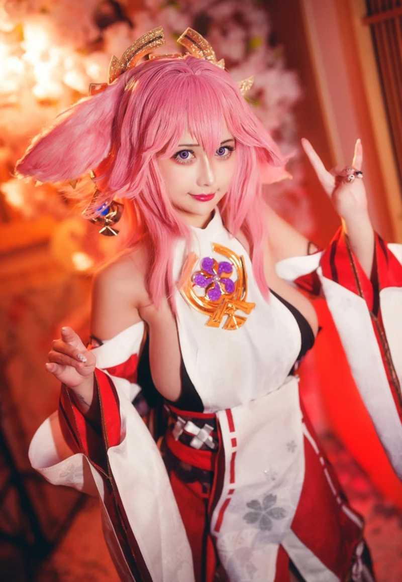 Cosplay Yae Miko đáng yêu