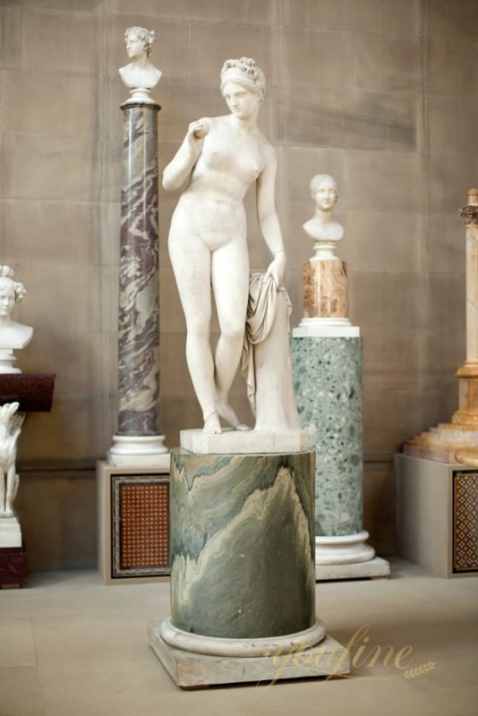 Tượng người phụ nữ khỏa thân nghệ thuật nổi tiếng kích thước thật Venus với quả táo để bán MOKK-204