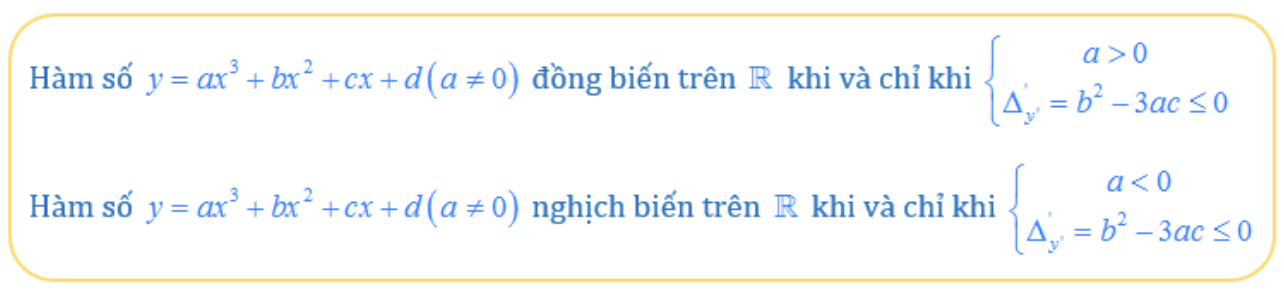 Tìm m để hàm số đồng biến trên R | Nghịch biến trên R