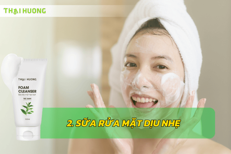 Sữa rửa mặt dịu nhẹ giúp làm sạch sâu nhưng không gây khô, bí da