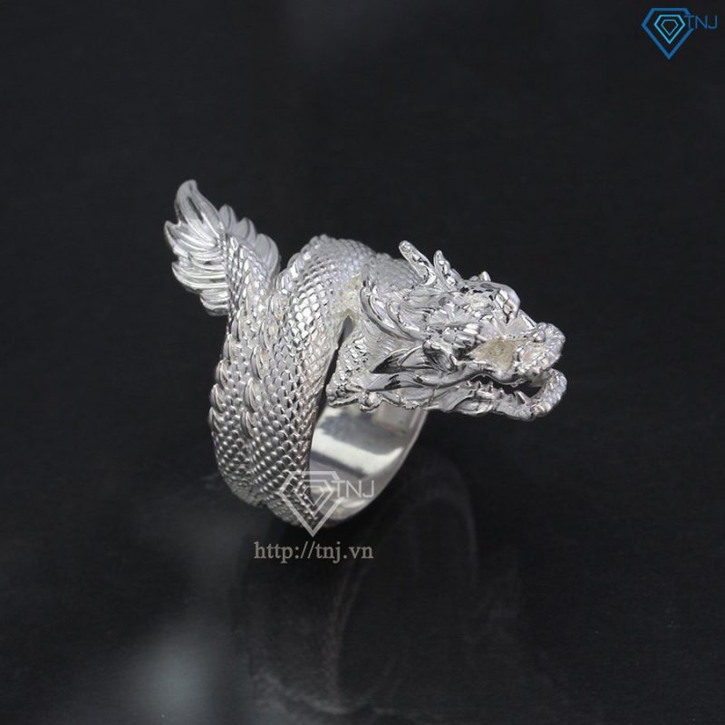 Nhẫn bạc nam hình rồng cá tính mạnh mẽ NNA0155