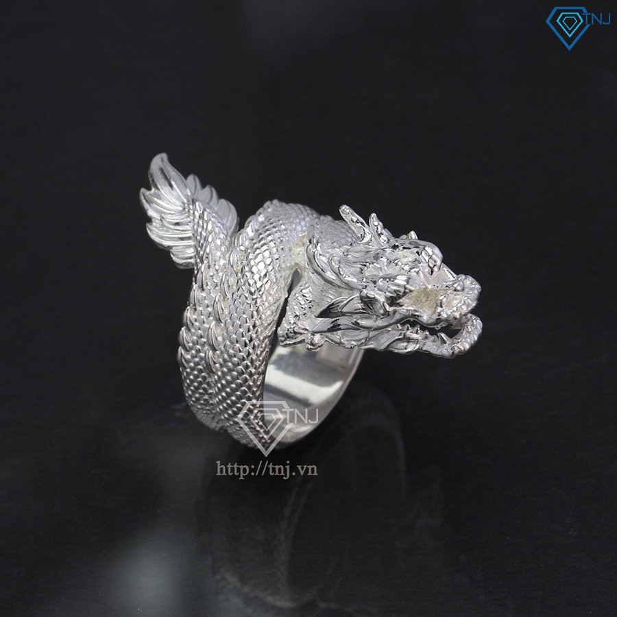 Nhẫn bạc nam hình rồng cá tính mạnh mẽ NNA0155