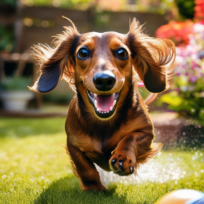 Hình ảnh chú chó đang chạy nhảy