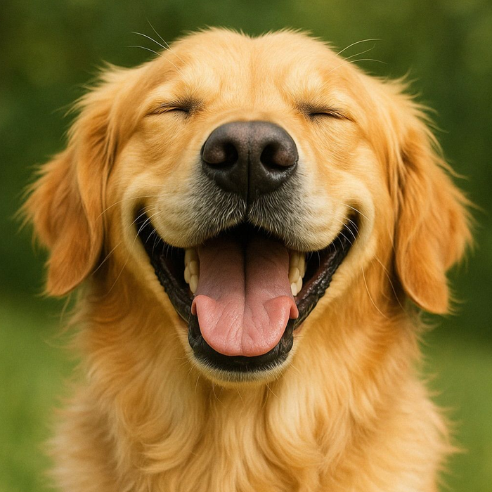 Hình ảnh chú chó nhắm mắt tận hưởng giây phút thư giãn