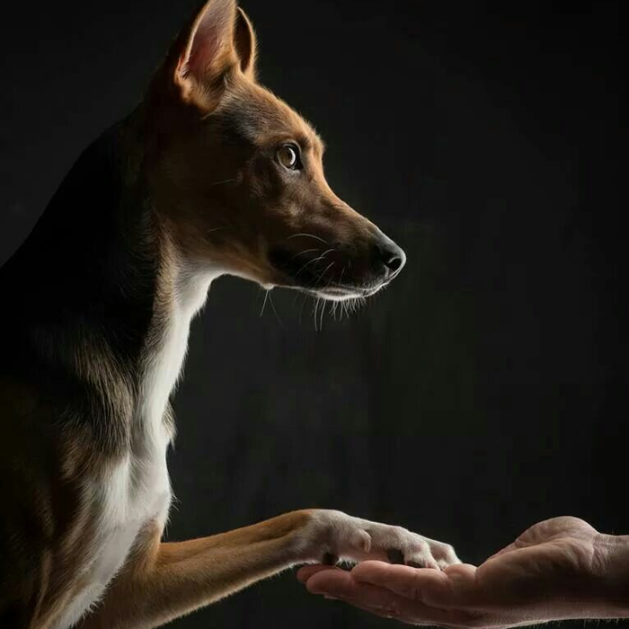 Ảnh chó bắt tay